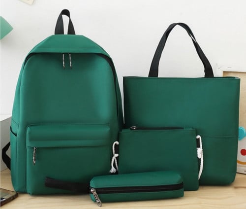 طقم شنطه مدرسيه ظهر 4 قطع- مع امكانيه كتابه الاسم