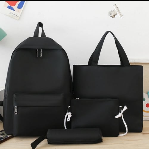 طقم شنطه مدرسيه ظهر 4 قطع- مع امكانيه كتابه الاسم