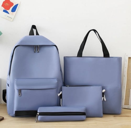 طقم شنطه مدرسيه ظهر 4 قطع- مع امكانيه كتابه الاسم