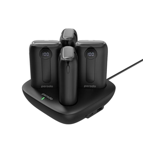 منصة شحن بورودو مع 4 بطاريات متنقلة بسعة 10000mAh...