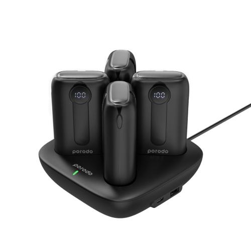 منصة شحن بورودو مع 4 بطاريات متنقلة بسعة 10000mAh...