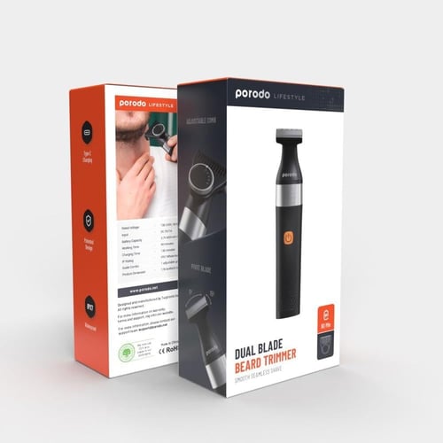 ماكينة حلاقة وتشذيب اللحية بورودو لايف ستايل بشفرت...