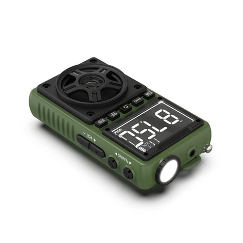 راديو محمول Green Lion Voyager | ضوء فلاش | مكبر ص...