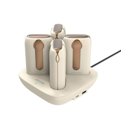 منصة شحن بورودو مع 4 بطاريات متنقلة بسعة 10000mAh...