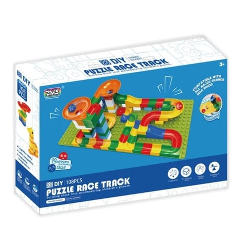 مجموعة مسار الكرات الملونة 108 قطعة