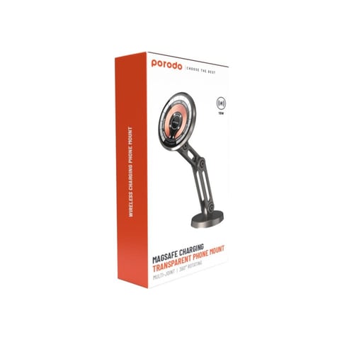 حامل هاتف شفاف بورودو مغناطيسي مع شحن لاسلكي - أسو...