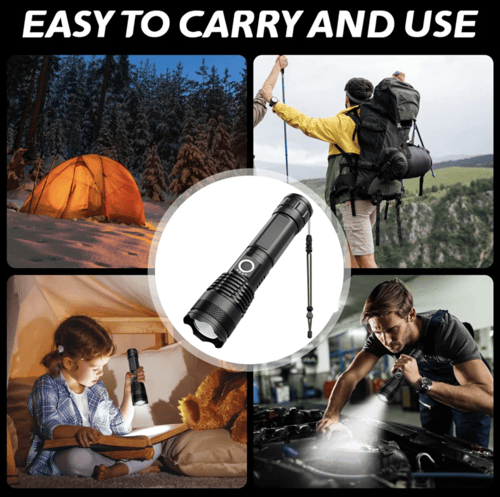 مصباح معدني كاشف فائق السطوع P90 , بطارية باستطاعة...