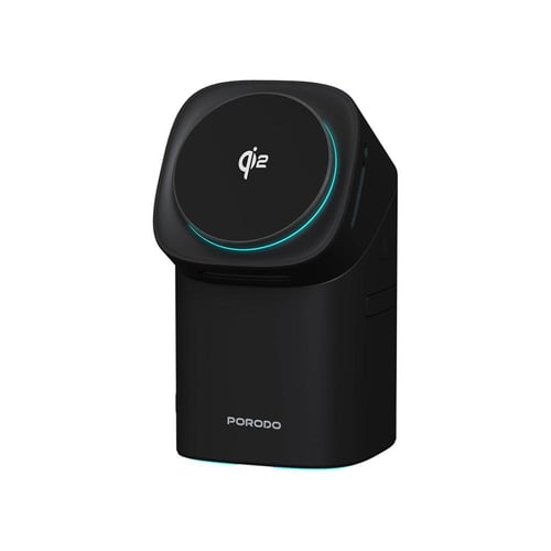 شاحن لاسلكي 3 في 1 من بورودو، شحن تلقائي، زاوية رؤ...