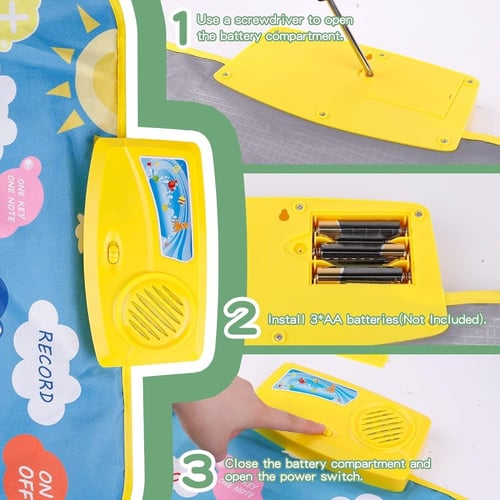 سجادة بيانو للأطفال قياس 80 * 50 سم مع 20 مفتاح بي...