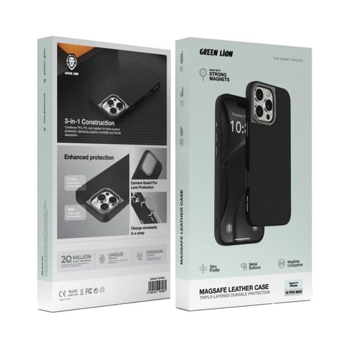 كفر جلد Green Lion MagSafe لهاتف آيفون 16 برو ماكس...