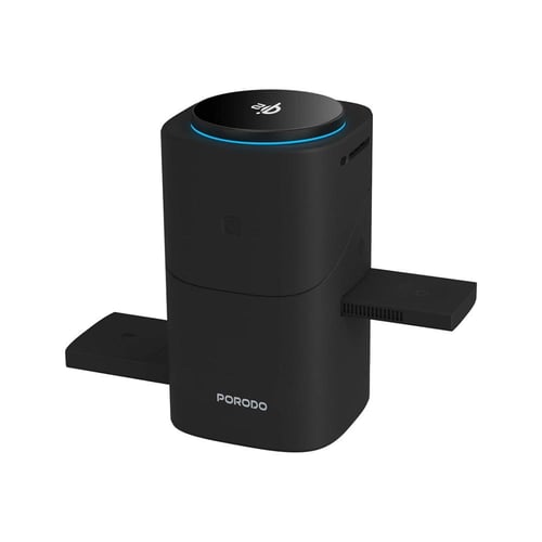 شاحن لاسلكي 3 في 1 من بورودو، شحن تلقائي، زاوية رؤ...