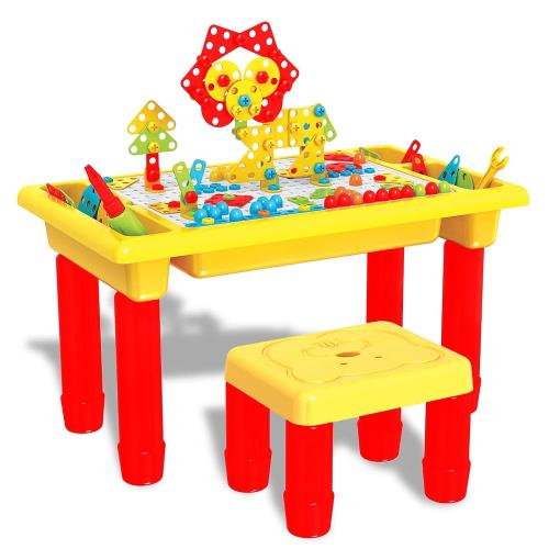 طاولة التعلم Gear - لعبة تعليمية 4 في 1 للبناء وال...