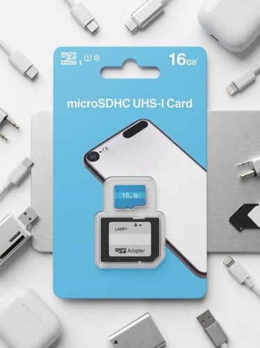 microSD 16GB بطاقة ذاكرة – ميكرو اس دي 16 جيجا باي...