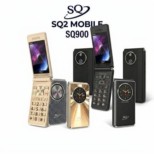 جوال SQ900 القابل للطي بشاشتين – شريحتين، صوت عالي...