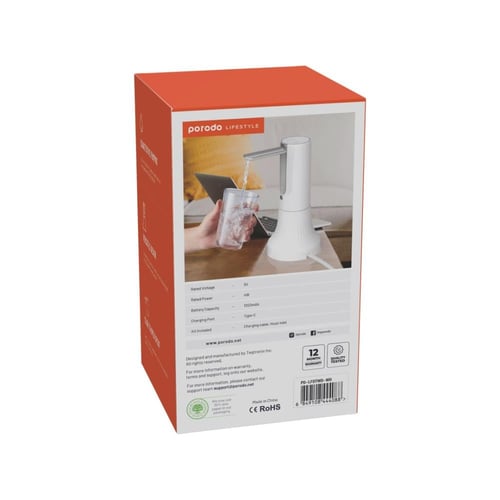 مضخة مياه من Porodo Lifestyle للزجاجات والطاولات م...