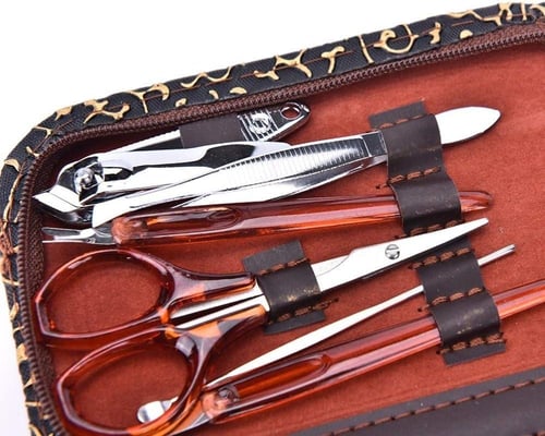 مجموعة باديكير قلامة الأظافر 10 قطعة متعددة الوظائ...