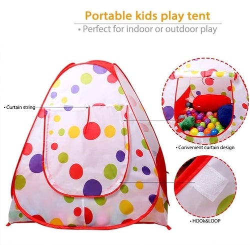 خيمة اللعب القابلة للطي مع 100 كرة ملونة مميزة , ب...