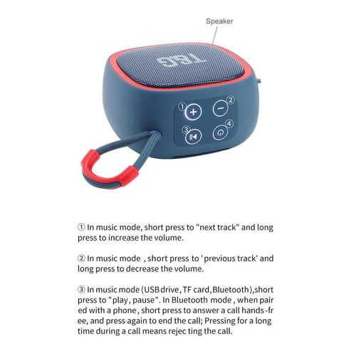 مكبر صوت لاسلكي محمول مع ميزة TWS ومنفذ يواس بي وم...