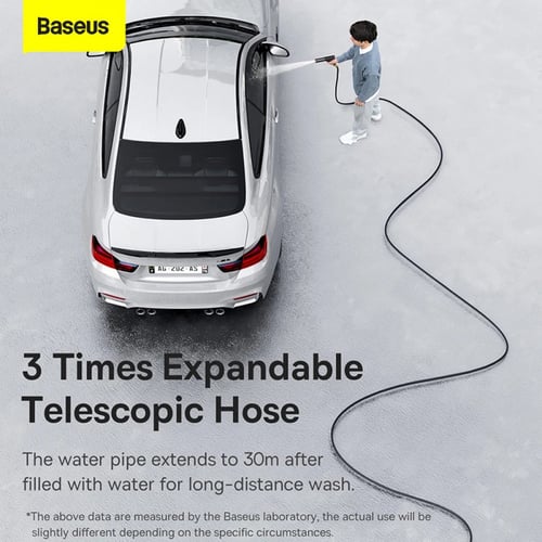 خرطوم قابل للتمدد 3 أضعاف لغسيل السيارة و ري الحدي...