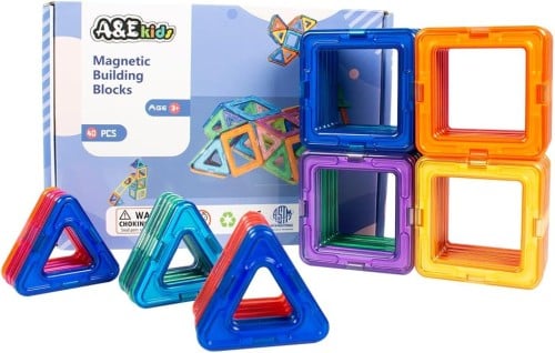 لعبة تركيب اشكال مغناطيسية بسيطة للاطفال ، 40 قطعة