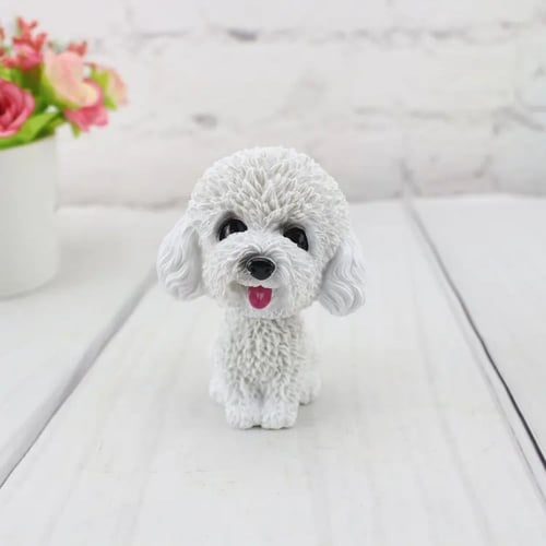 مجسم الكلاب المرحة بالراس الهزاز لتزيين التابلوه أ...