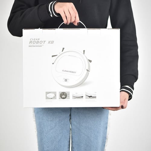 مكنسة كهربائية بلا سلك بتصميم روبوت قابلة للشحن بخ...