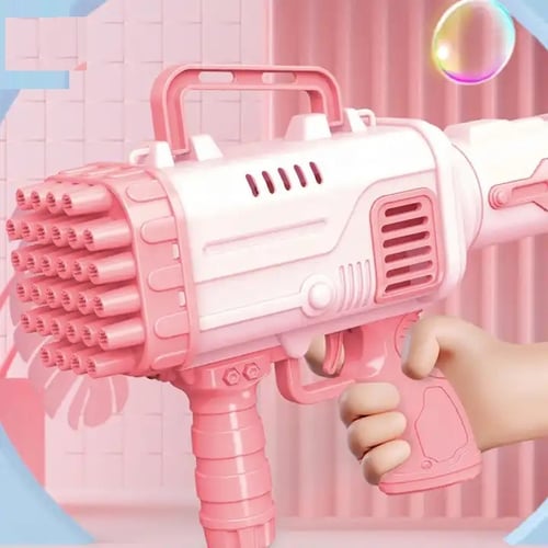 مسدس الفقاعات المميزة مع الاضاءة الجذابة , بطارية...