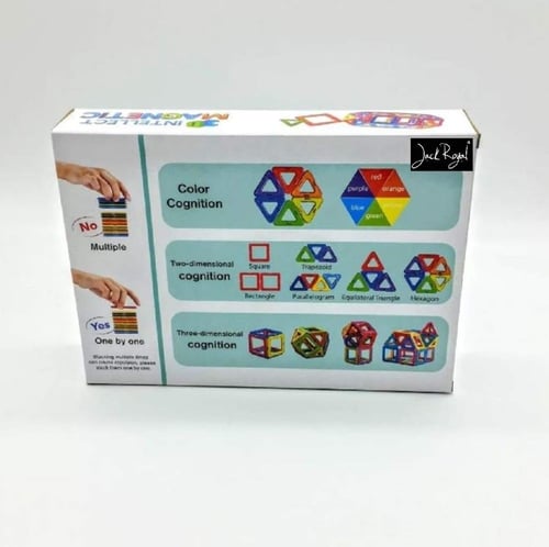 لعبة تركيب اشكال مغناطيسية بسيطة للاطفال ، 40 قطعة