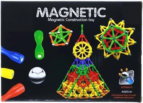 لعبة تركيب مؤلفة من 50 قطعة من عيدان و كرات مغناطي...