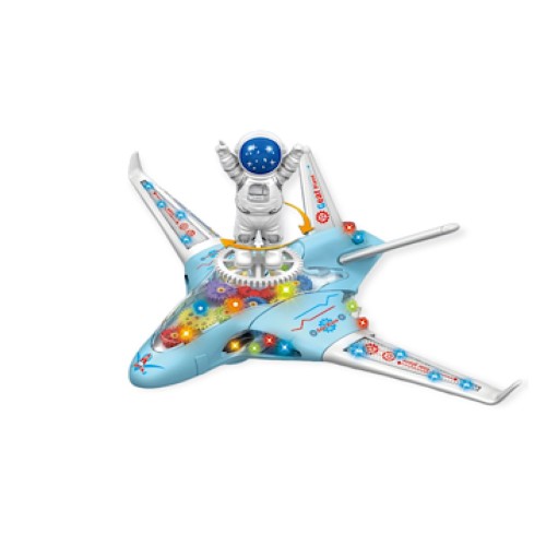طائرة روبوت مع شخصية رجل الفضاء دوارة 360 درجة مع...