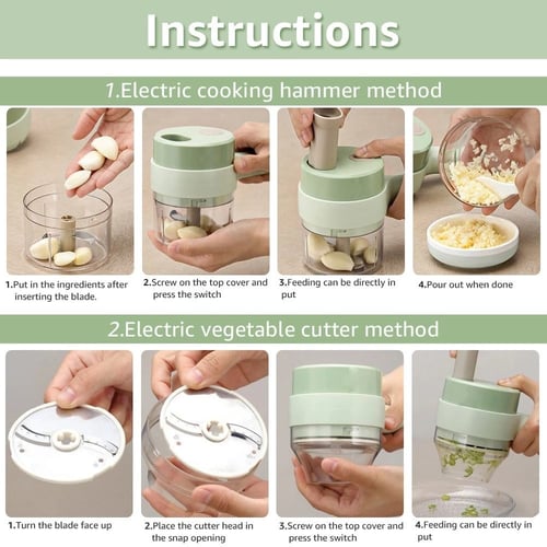 قطاعة الخضراوات و فرامة الثوم متعددة الوظائف اللاس...