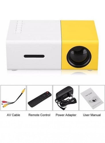 جهاز بروجيكتور بإضاءة LED مع جهاز تحكم عن بُعد أبي...