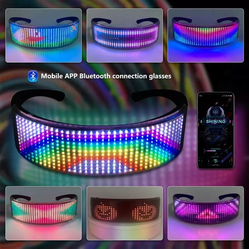 نظارات LED السحرية القابلة لإعادة الشحن , اعكس للع...