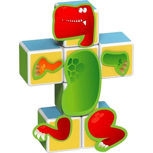 لعبة مكعبات الديناصورات ماجيكيوب ، 7 مكعبات مغناطي...