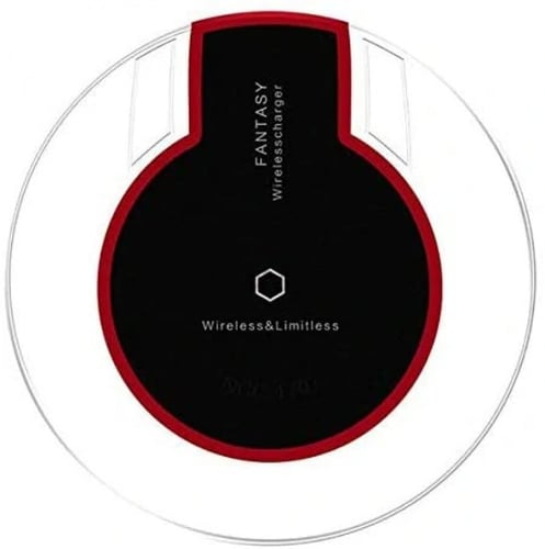 شاحن كيو اي لاسلكي لوحي فانتازي باضاءة لون ازرق كر...