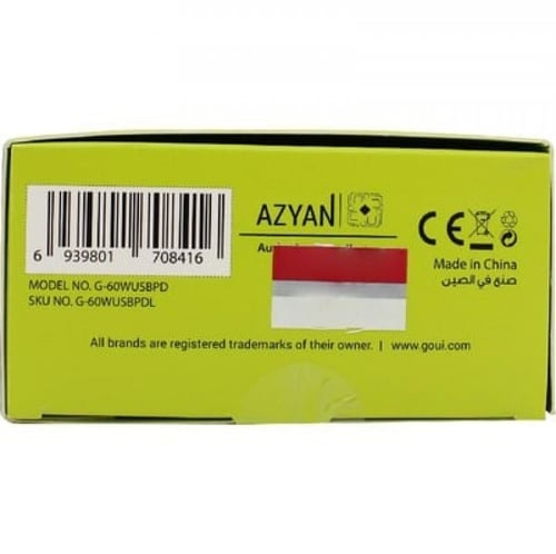 قووي منصة شحن خمسة مخارج، 36 واط، أسود