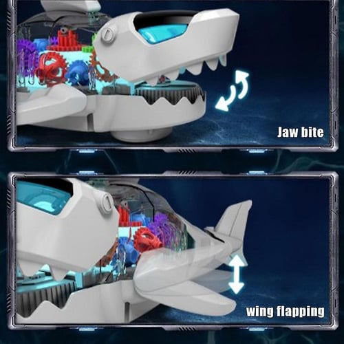 لعبة سيارة شفافة على شكل سمكة قرش ممتعة للأطفال مع...