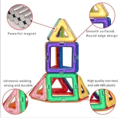 لعبة تركيب اشكال مغناطيسية بسيطة للاطفال ، 40 قطعة