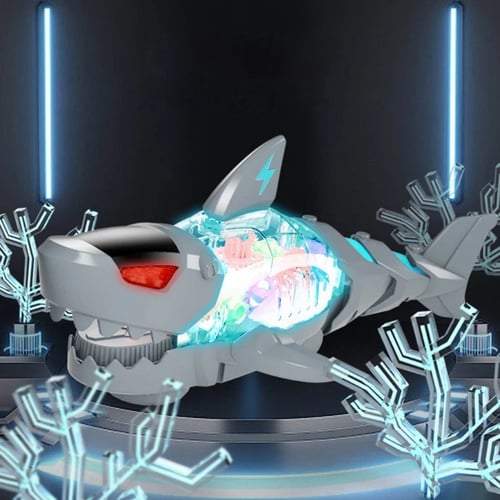 لعبة سيارة شفافة على شكل سمكة قرش ممتعة للأطفال مع...