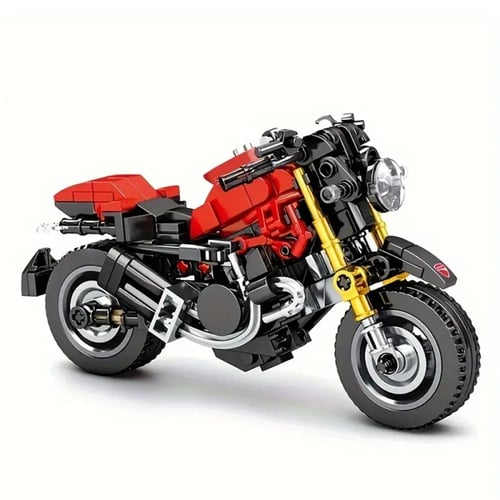 مجموعة مكعبات بناء الدراجات النارية