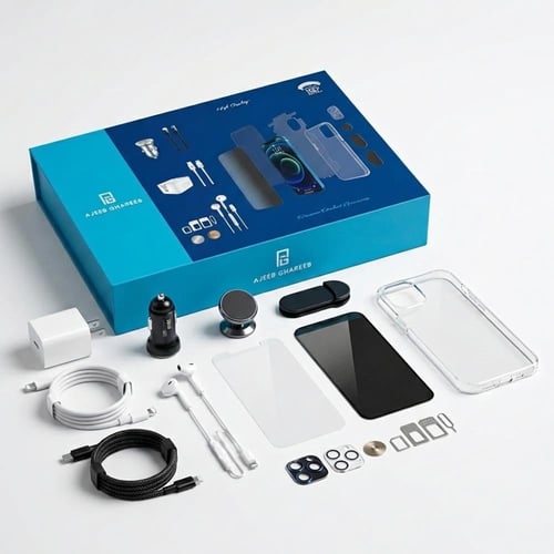 بكج حماية آيفون والملحقات المتكامل 13 في 1 | شواحن...