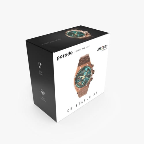 ساعة ذكية Porodo Cristallo AP Amoled Display