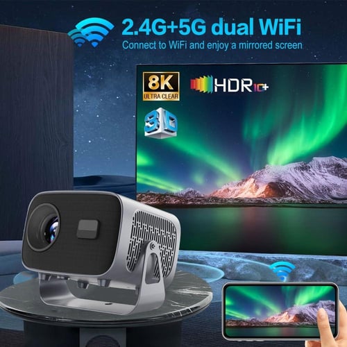 جهاز عرض ذكي محمول بنظام Android 11، يدعم 4K وWiFi...