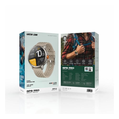 ساعة Green Lion GPS Pro الذكية - شاشة 1.6 بوصة AMO...