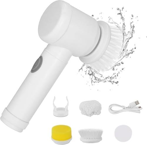 فرشاة تنظيف منزلية لاسلكية لتنظيف الحمام، الحوض، ا...