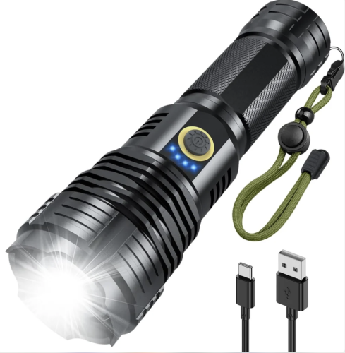 مصباح معدني كاشف فائق السطوع P90 , بطارية باستطاعة...