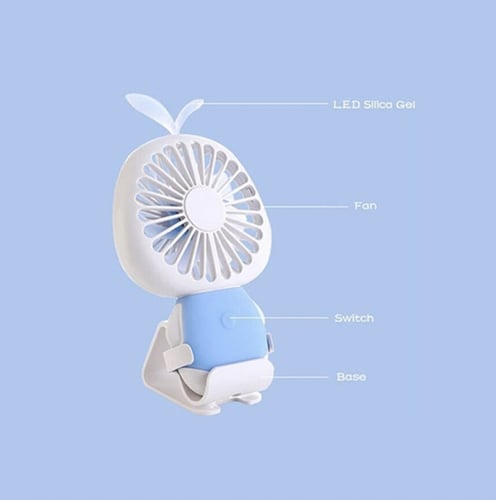 مروحة تبريد صغيرة لطيفة قابلة لإعادة الشحن بمنفذ U...