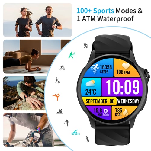 ساعة ذكية جي تاب G-tab GTR 4 شاشة دائرية تدعم المك...