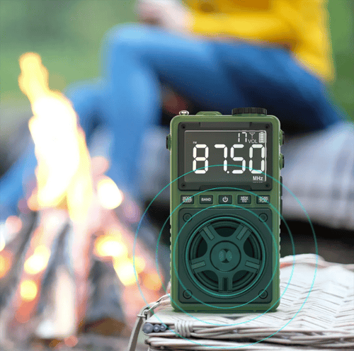 راديو محمول Green Lion Voyager | ضوء فلاش | مكبر ص...