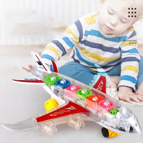 لعبة الطائرة الشفافة دوران 360 درجة أصوات تغاعلية...